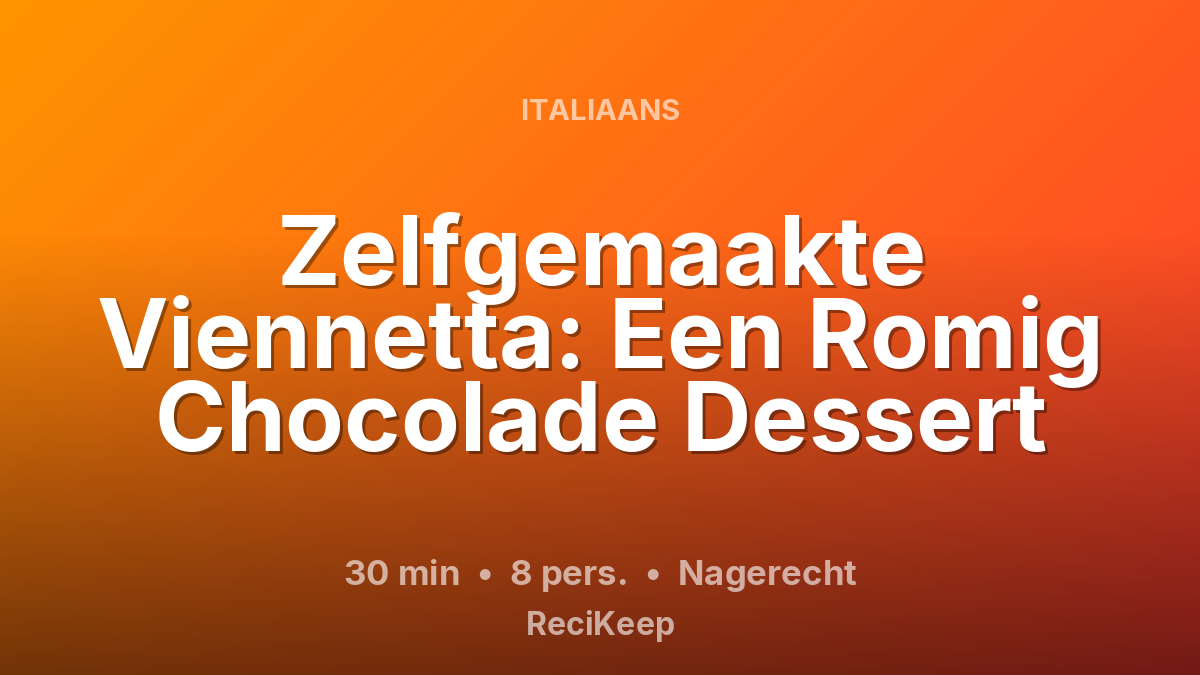 Receptkaart Zelfgemaakte Viennetta: Een Romig Chocolade Dessert – Nagerecht