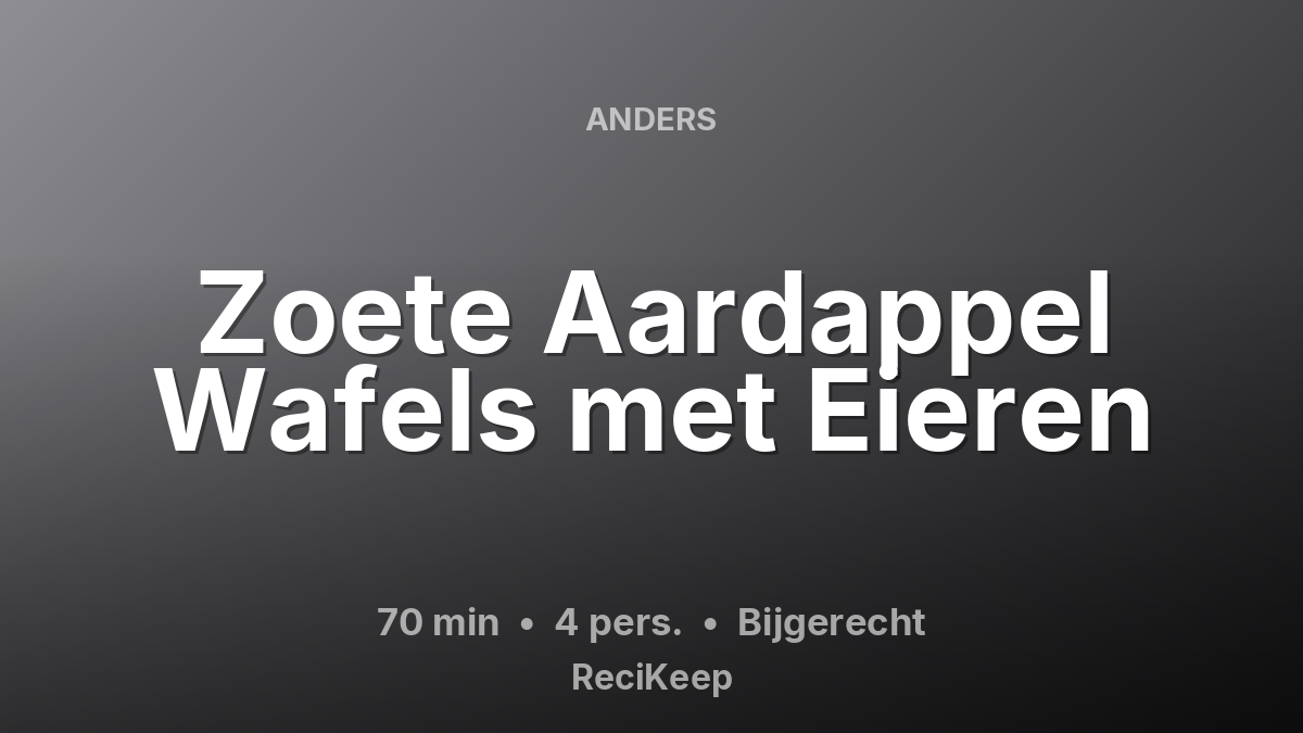 Receptkaart Zoete Aardappel Wafels met Eieren – Bijgerecht