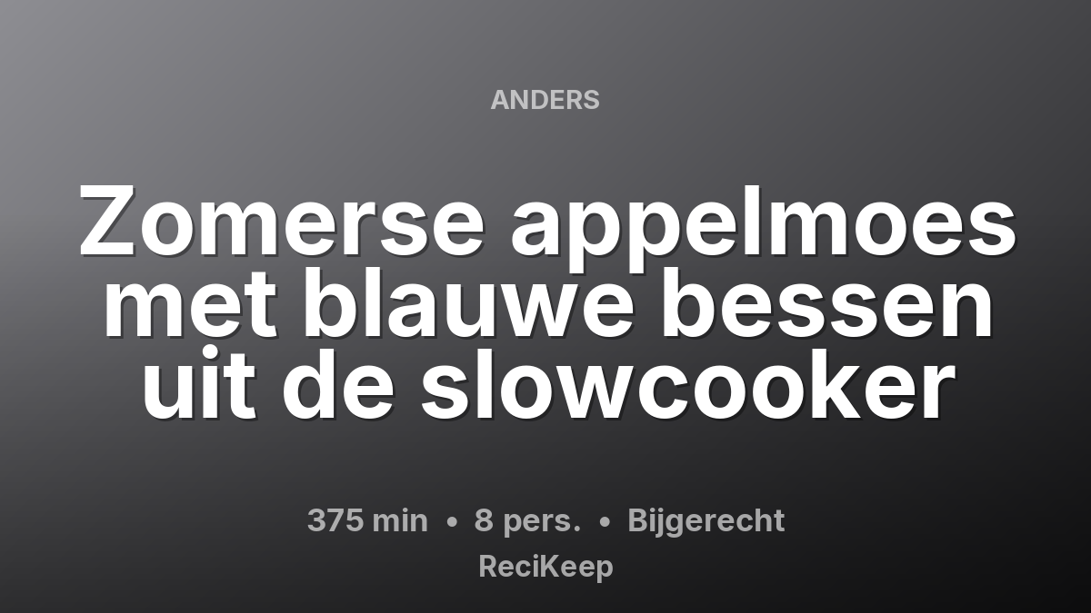 Receptkaart Zomerse appelmoes met blauwe bessen uit de slowcooker – Bijgerecht